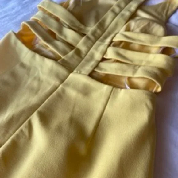 NWOT - Lulus Power of Wow Backless Yellow Maxi Dress - Picture 12 of 14